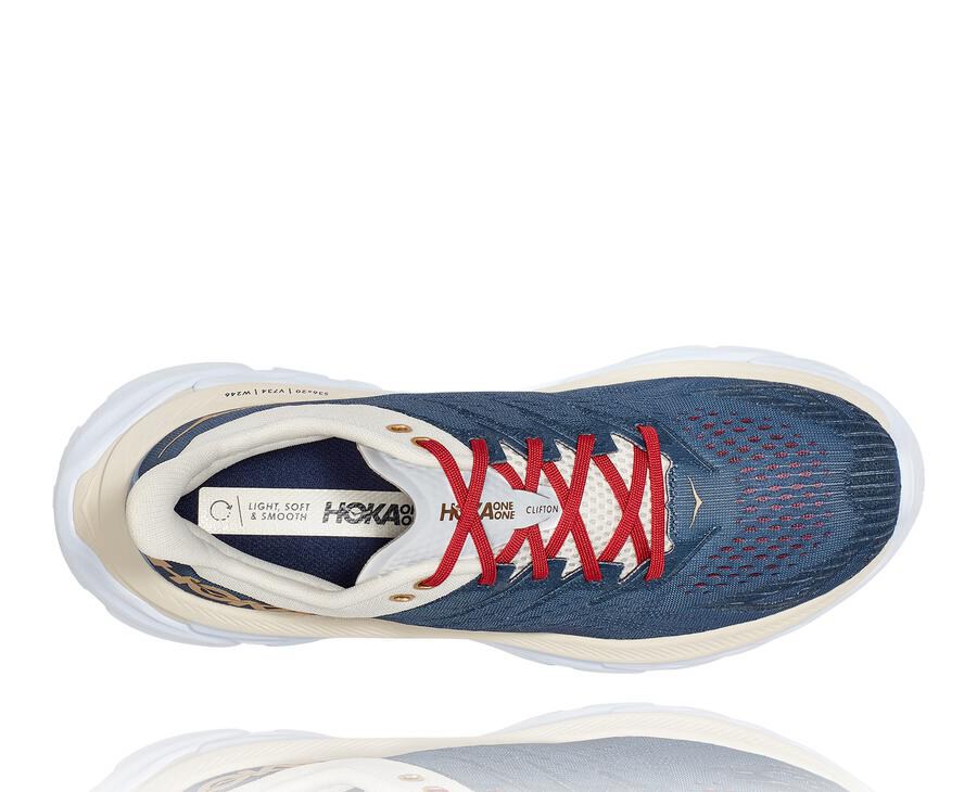 Hoka One One Koşu Ayakkabısı Erkek Mavi/Beyaz - Clifton Edge - NO4573189